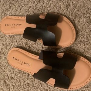 Rock & Candy Sandals Black Size 7